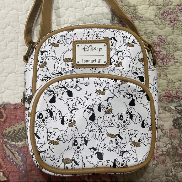 Disney Loungefly 101 Dalmatians Puppies Crossbody Bag – Cookies Print - Picture 1 of 11